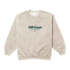 Vice 84 'Off-Court GSM' Vintage Washed Sweater - Cream