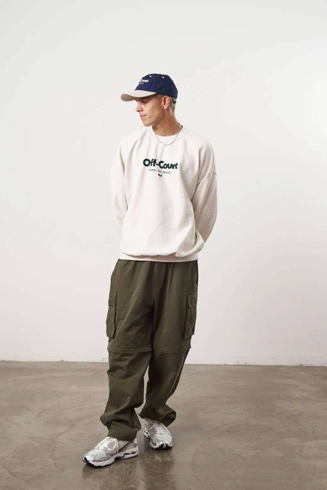 Vice 84 'Off-Court GSM' Vintage Washed Sweater - Cream