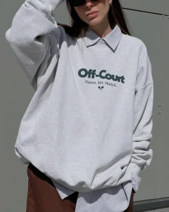 Vice 84 'Off-Court GSM' Vintage Washed Sweater - Cream