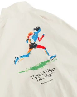 Vice 84 'Olympic Runner' Nylon Track Jacket - Ecru