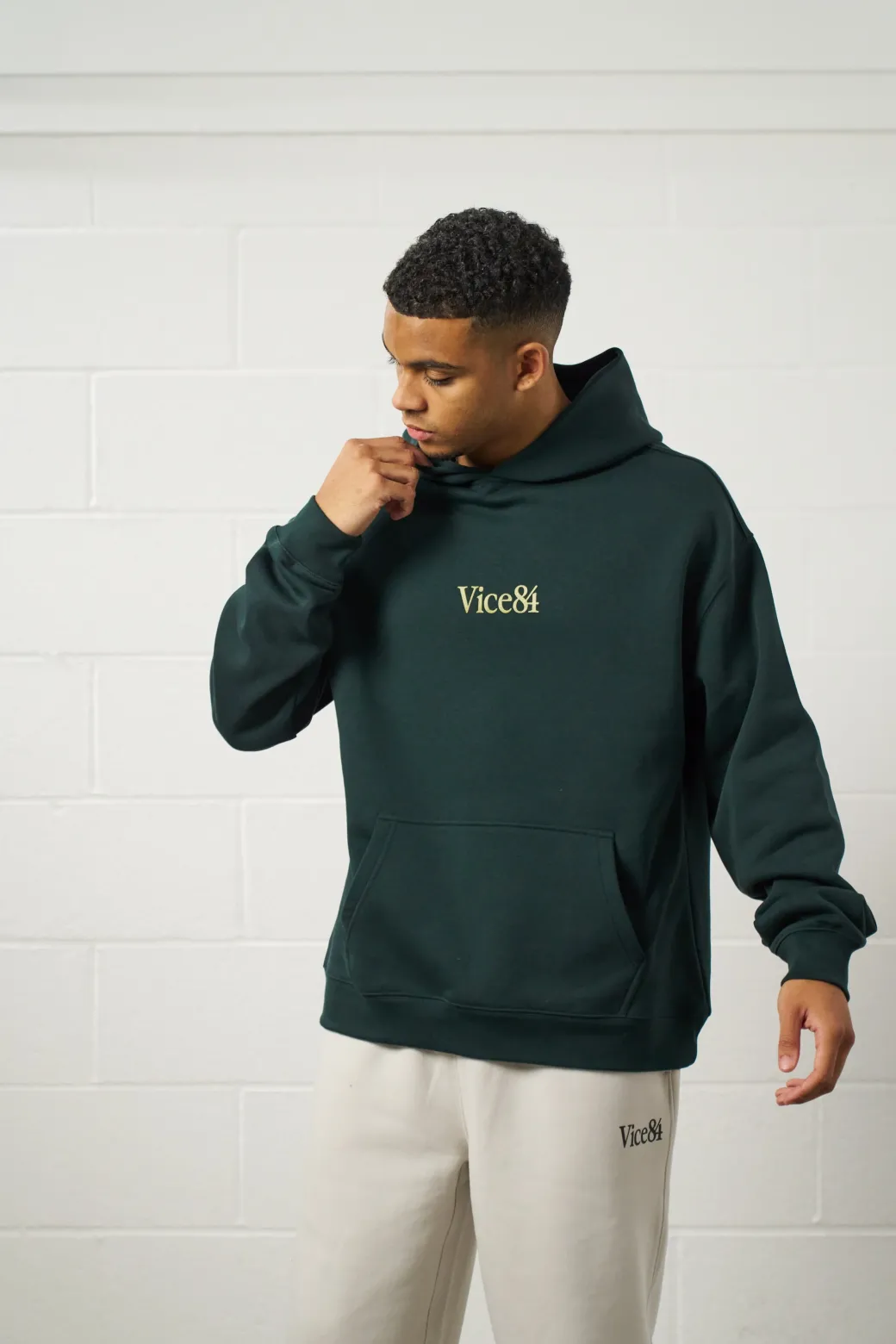 Vice 84 Premium Hoodie - Pine Green