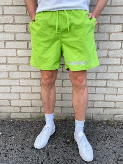 Vice 84 'Racer' Crinkle Recycled Swim Shorts - Citrus Lime