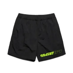 Vice 84 'Racer' Crinkle Recycled Swim Shorts - Black
