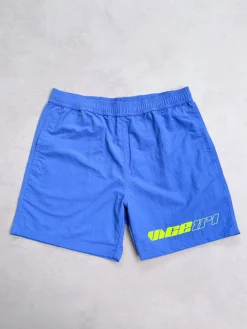 Vice 84 'Racer' Crinkle Recycled Swim Shorts - Pacific Blue