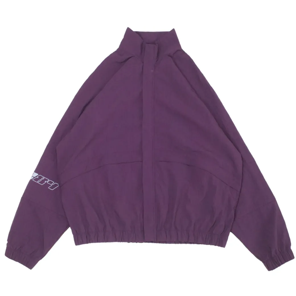 Vice 84 'Reflective Racer' Nylon Track Jacket - Burgundy