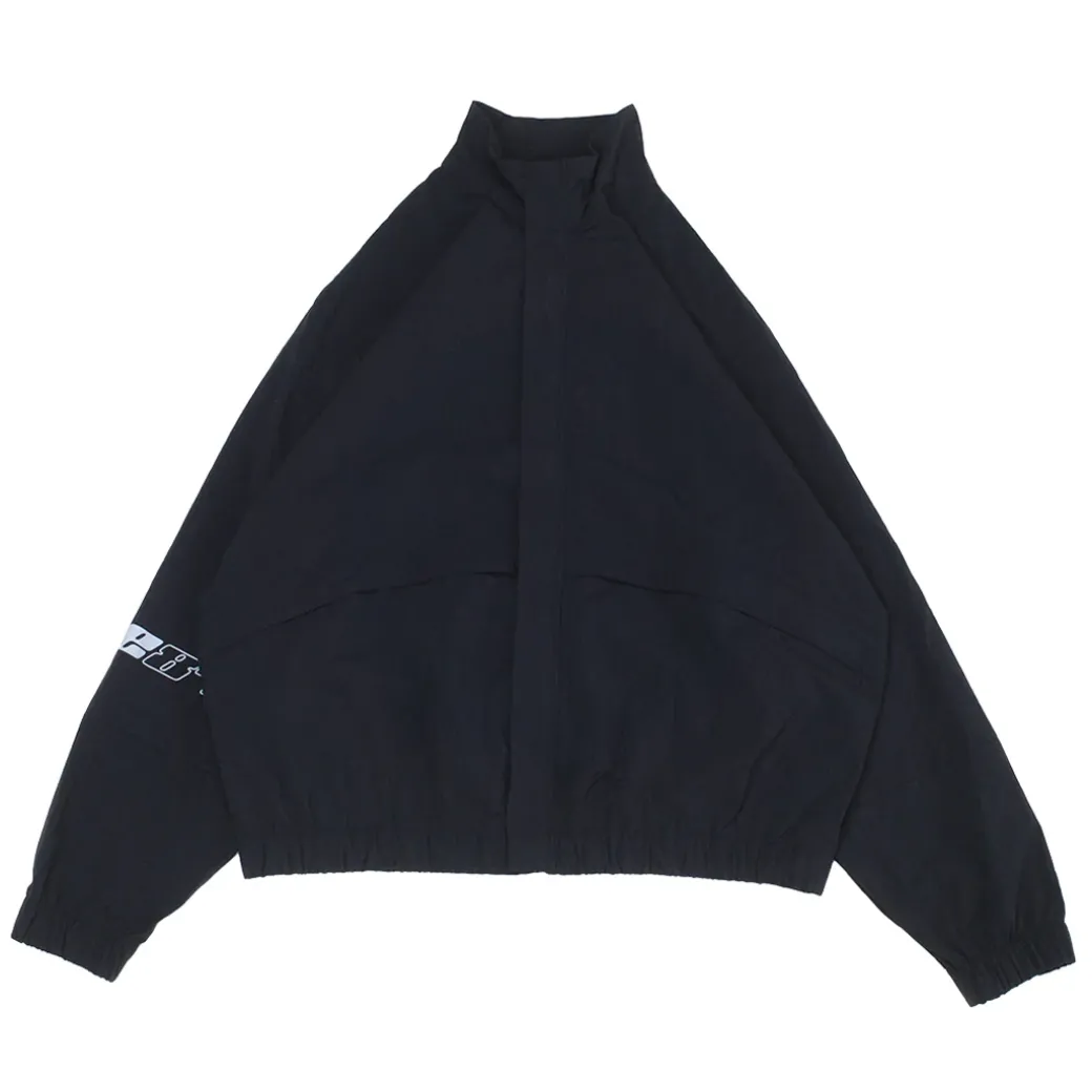 Vice 84 'Reflective Racer' Nylon Track Jacket - Black
