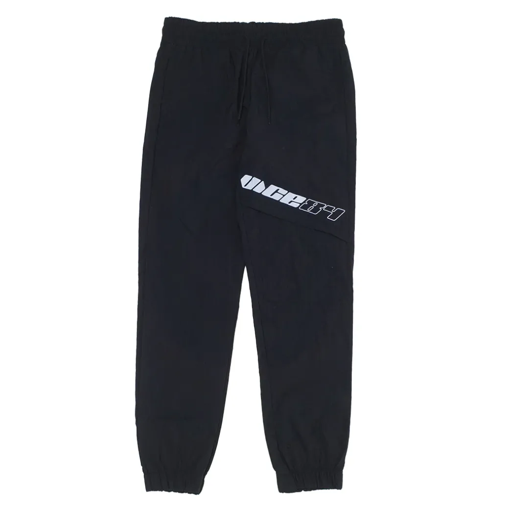 Vice 84 'Reflective Racer' Nylon Track Pants - Black
