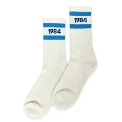 Vice 84 'Runner' Stripe Socks - Cream / White