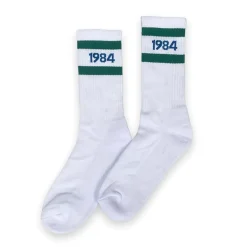 Vice 84 'Runner' Stripe Socks - Cream / White