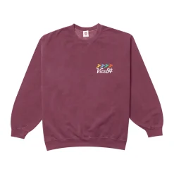 Vice 84 'Runner' Vintage Washed Sweater - Maroon