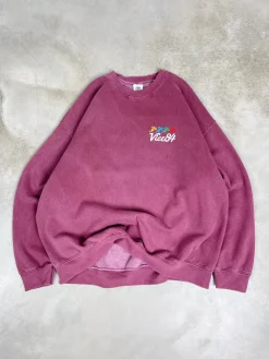 Vice 84 'Runner' Vintage Washed Sweater - Maroon