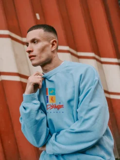 Vice 84 'Sea Shapes' Vintage Washed Sweater - Light Blue