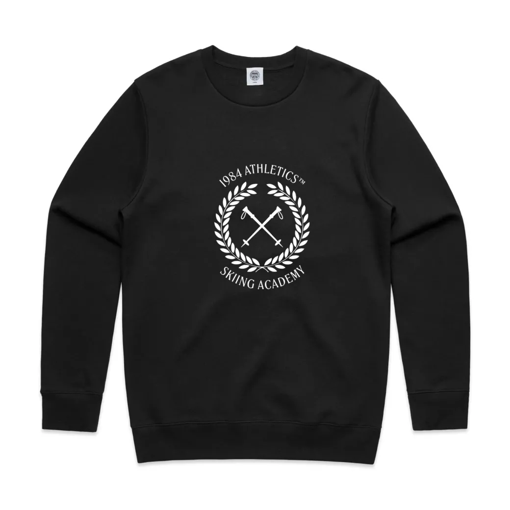 Vice 84 'Ski Academy' Crew Sweater - Black