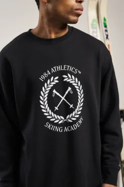 Vice 84 'Ski Academy' Crew Sweater - Black