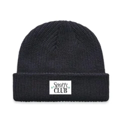 Vice 84 'Sports Club' Ribbed Beanie - Navy