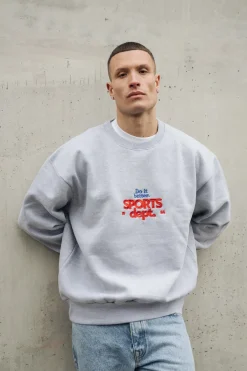 Vice 84 'Sports Dept' Heavyweight Embroidered Sweater - Ash