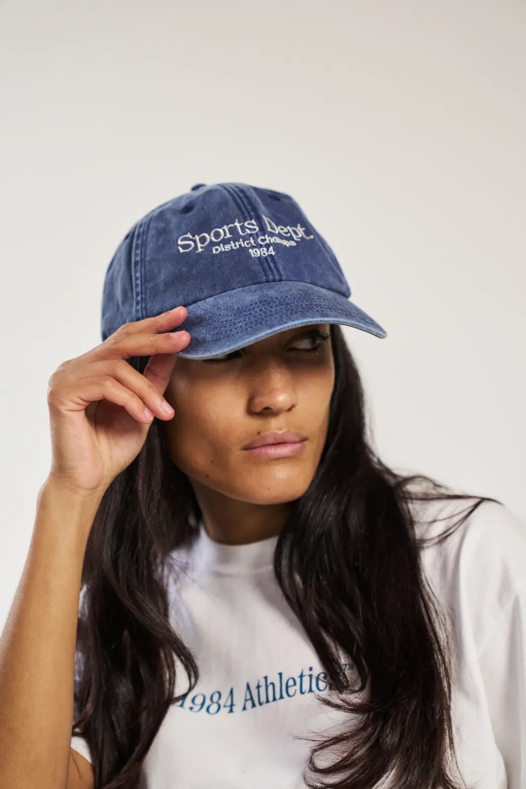 Vice 84 'Sports Dept' Vintage Washed Cap - Denim
