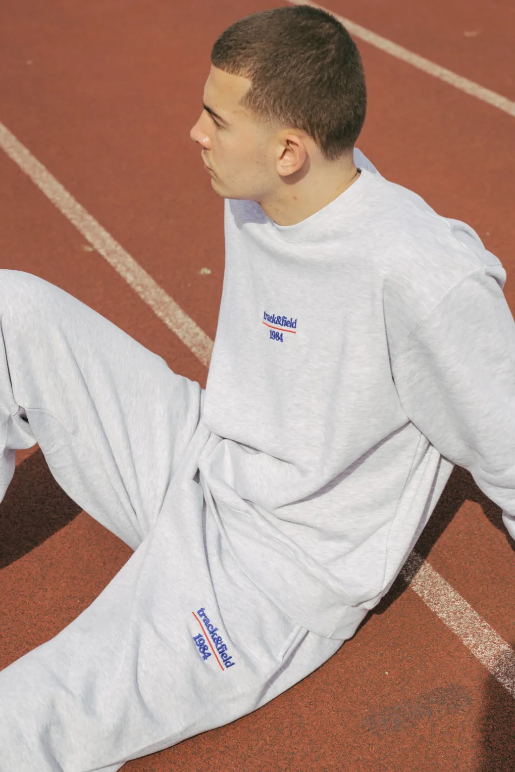 Vice 84 'Track&Field' Embroidered Sweater - Ash
