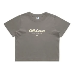 Vice 84 WMNS 'Off-Court GSM' Cropped Heavy Tee - Faded Grey
