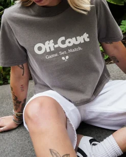 Vice 84 WMNS 'Off-Court GSM' Cropped Heavy Tee - Faded Grey