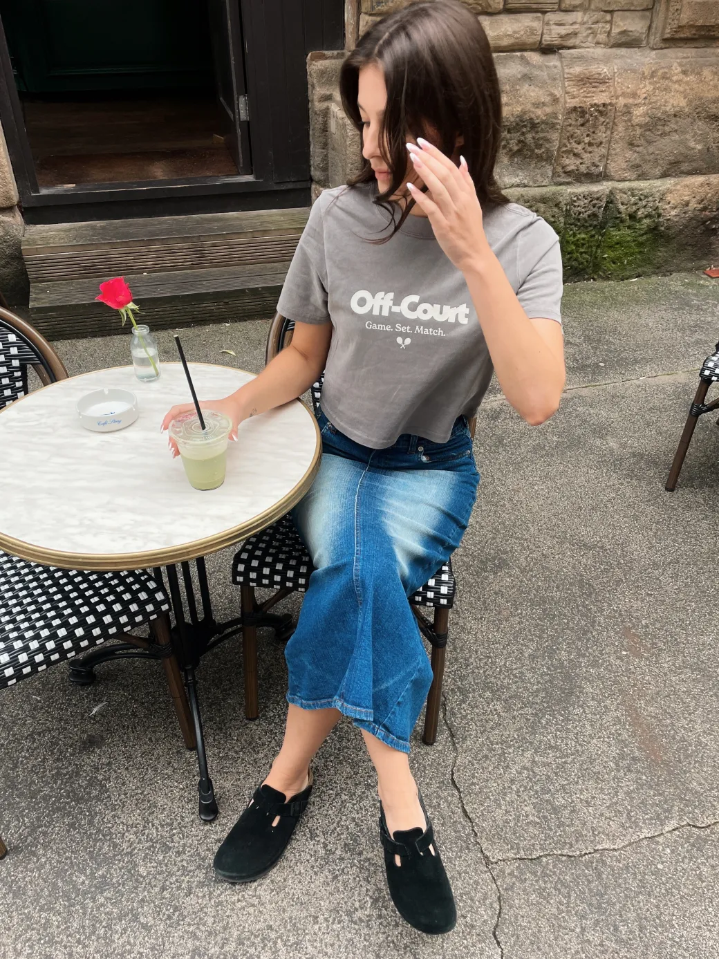Vice 84 WMNS 'Off-Court GSM' Cropped Heavy Tee - Faded Grey
