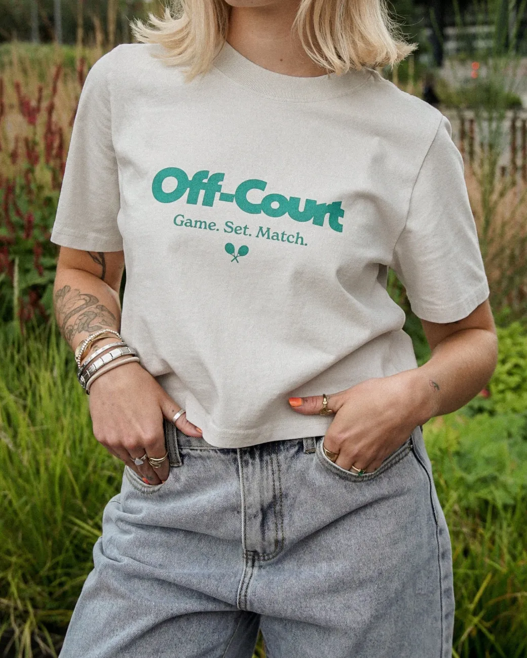 Vice 84 WMNS 'Off-Court GSM' Cropped Heavy Tee - Bone