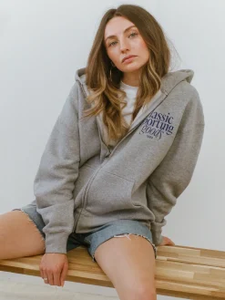 Vice 84 WMNS 'Sporting Goods' Zip Hoodie - Ash