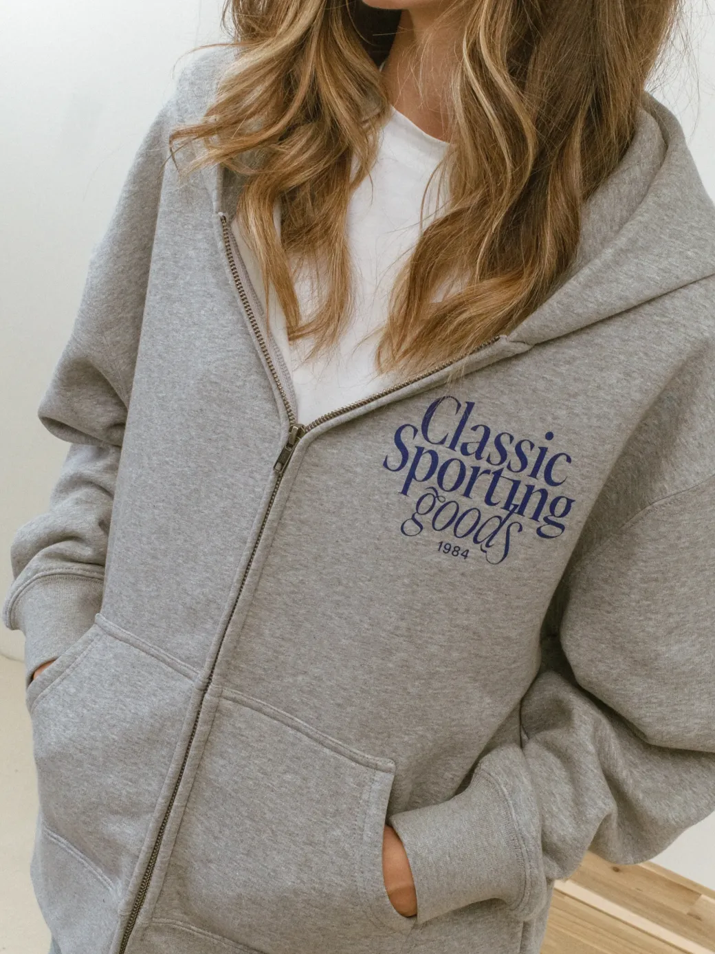 Vice 84 WMNS 'Sporting Goods' Zip Hoodie - Ash