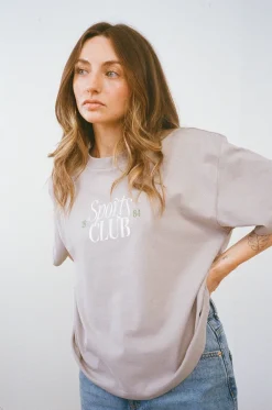 Vice  84 WMNS 'Sports Club' Staple Tee - Storm Grey