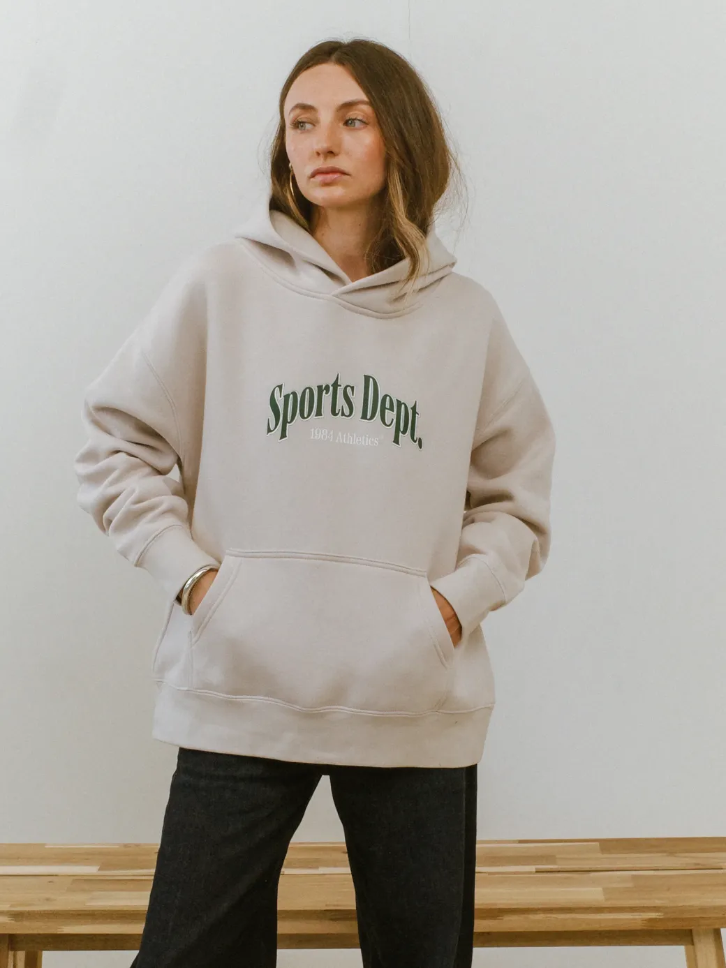 Vice 84 WMNS 'Sports Dept' Hoodie - Bone