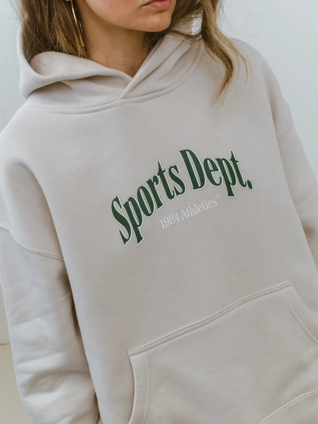 Vice 84 WMNS 'Sports Dept' Hoodie - Bone