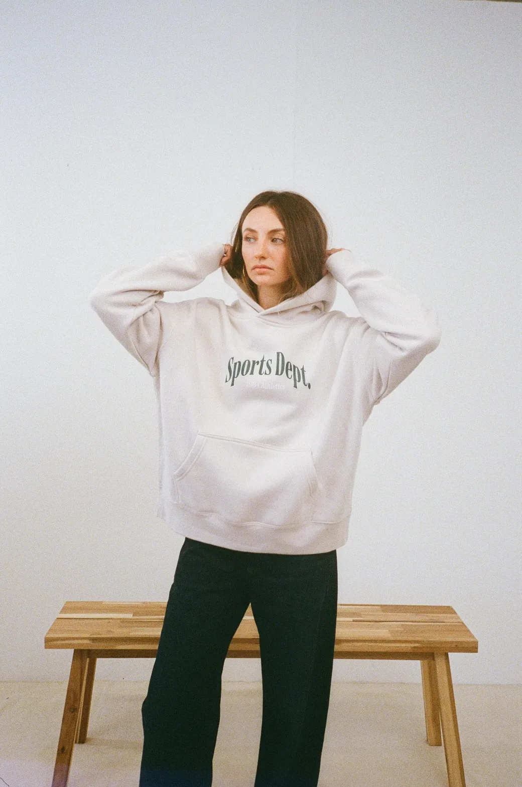 Vice 84 WMNS 'Sports Dept' Hoodie - Bone