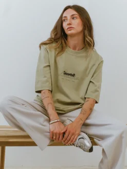 Vice 84 WMNS 'Sports Leisure' Boxy Organic Tee - Sage