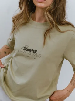 Vice 84 WMNS 'Sports Leisure' Boxy Organic Tee - Sage