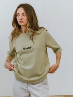 Vice 84 WMNS 'Sports Leisure' Boxy Organic Tee - Sage