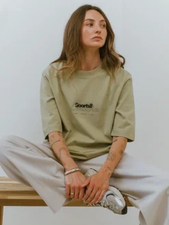 Vice 84 WMNS 'Sports Leisure' Boxy Organic Tee - Sage