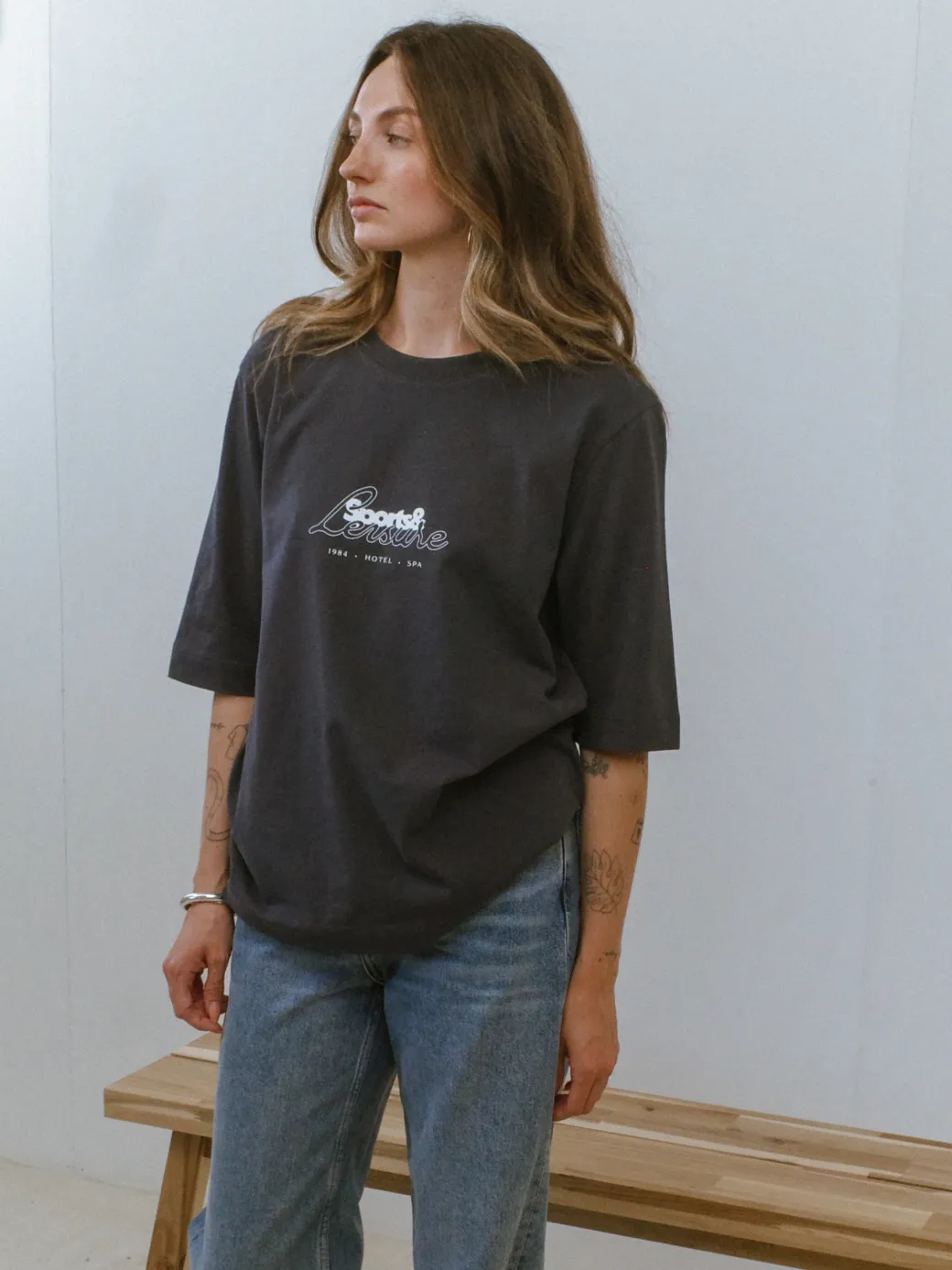 Vice 84 WMNS 'Sports Leisure' Box Organic Tee - Ink Navy
