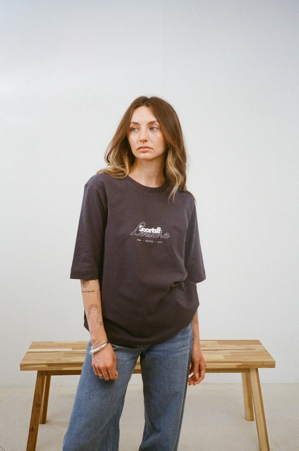 Vice 84 WMNS 'Sports Leisure' Box Organic Tee - Ink Navy