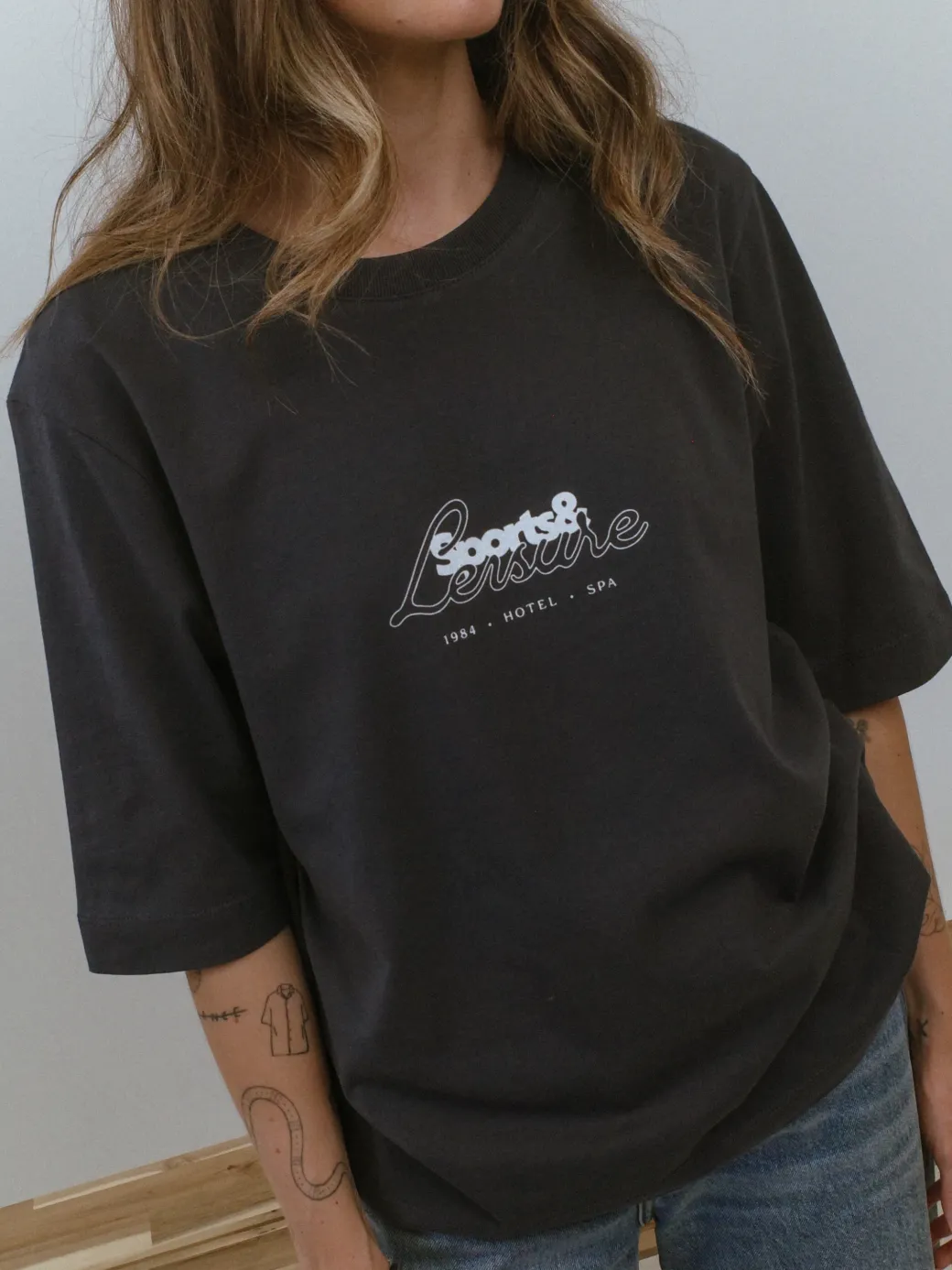 Vice 84 WMNS 'Sports Leisure' Box Organic Tee - Ink Navy