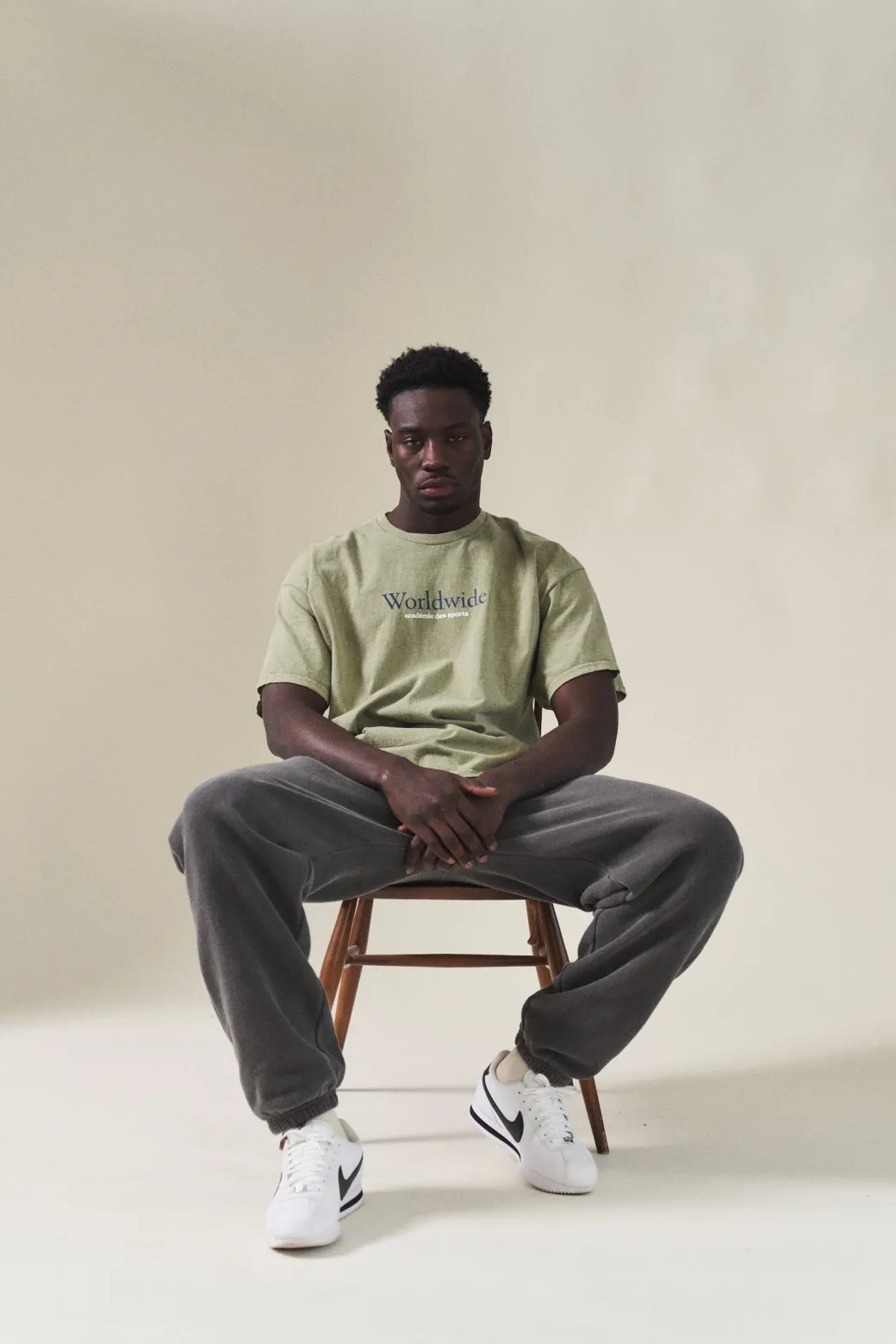 Vice 84 'Worldwide' Vintage Washed Tee - Sage
