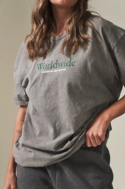 Vice 84 'Worldwide' Vintage Washed Tee - Graphite