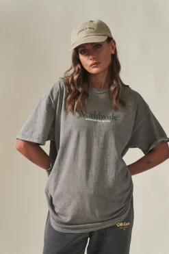 Vice 84 'Worldwide' Vintage Washed Tee - Graphite