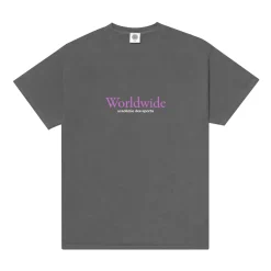 Vice 84 'Worldwide' Vintage Washed Tee - Charcoal