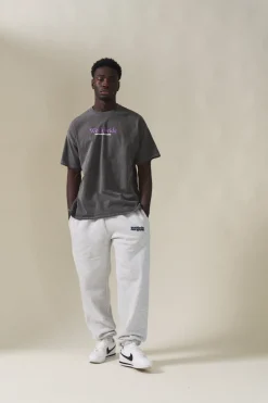 Vice 84 'Worldwide' Vintage Washed Tee - Charcoal