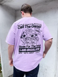 World Famous Gordos 'Call The Gang' Vintage Washed Tee - Pink