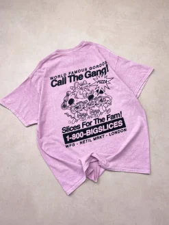 World Famous Gordos 'Call The Gang' Vintage Washed Tee - Pink