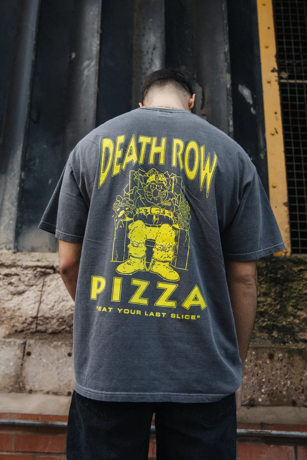 World Famous Gordos 'Last Slice' Vintage Washed Tee - Black