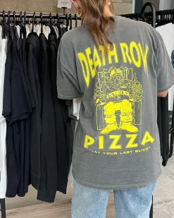 World Famous Gordos 'Last Slice' Vintage Washed Tee - Black