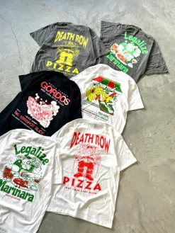 World Famous Gordos 'Last Slice' Vintage Washed Tee - Black