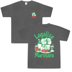 World Famous Gordos 'Legalize Marinara' Vintage Washed Tee - Black